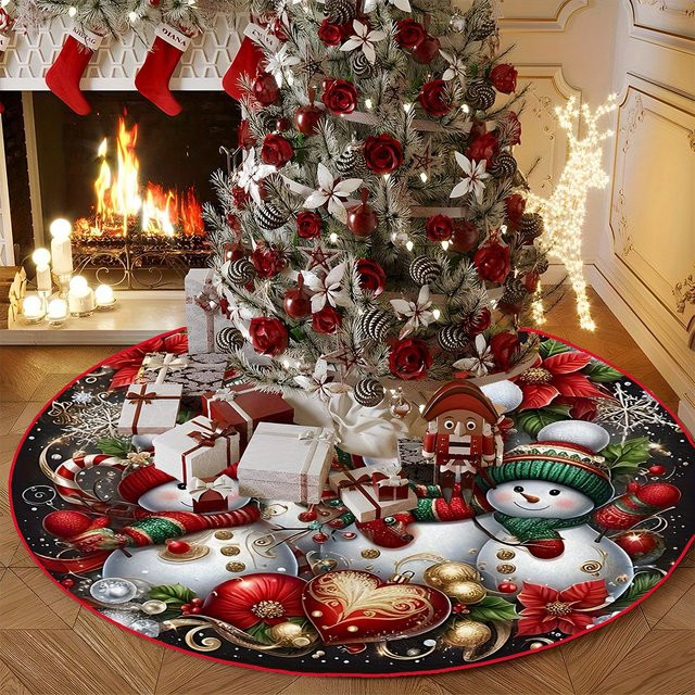 VIKAM Schneemann Weihnachtsbaum Rock Dekoration in Multicolour für Indoor und Outdoor - Bild 1