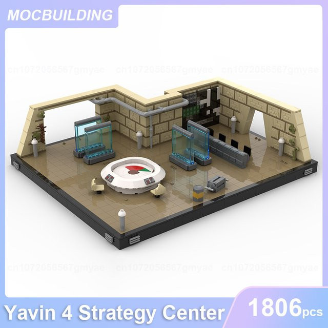 MOCBUILDING Yavin 4 Strategiezentrum Rebellen-Ausrüstungsmodell, Bausteine, Star Wars, Weltraum - Bild 1