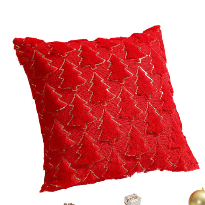 2er-Set inyahome Weihnachts-Dekokissenbezüge aus weichem Stoff in Rot und Schwarz - Bild 6