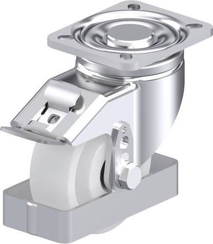 Blickle Stahlblech-Lenkrolle LH-SPO 100K-1-FI-FS in Silber, Rad-Durchmesser: 100 mm, Tragfähigkeit: 500 kg - Bild 1