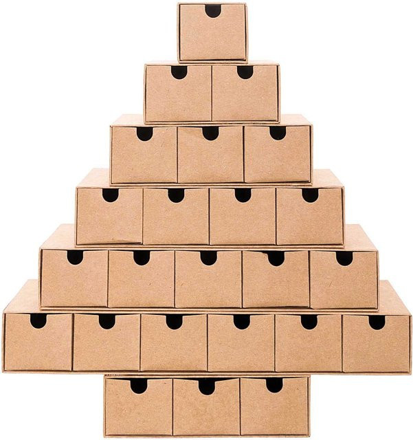 Rico Design Adventskalender Tannenbaum aus Pappmaché, B: 31 cm, H: 33 cm - Bild 1
