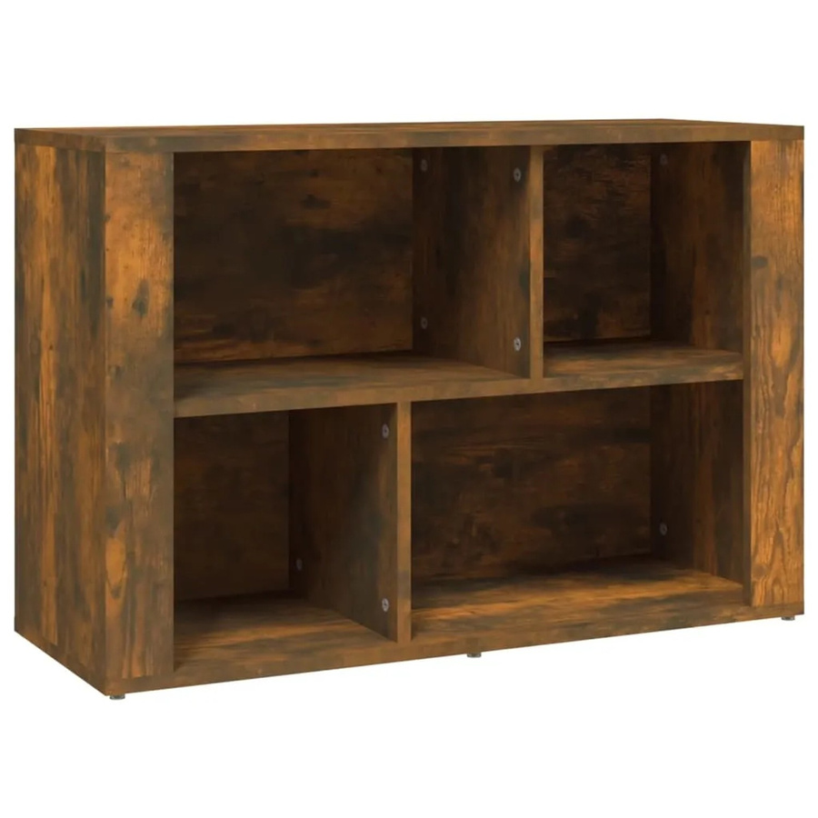vidaXL Sideboard aus Holzwerkstoff in Räuchereiche, Braun, B/T/H: 80 x 30 x 54 cm - Bild 2