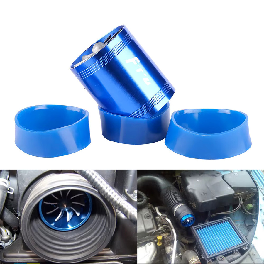 RIAYOOE Turbo Gas Saver Kit mit doppelseitiger Turbine für den Motor Lufteinlass in Blau - Bild 3