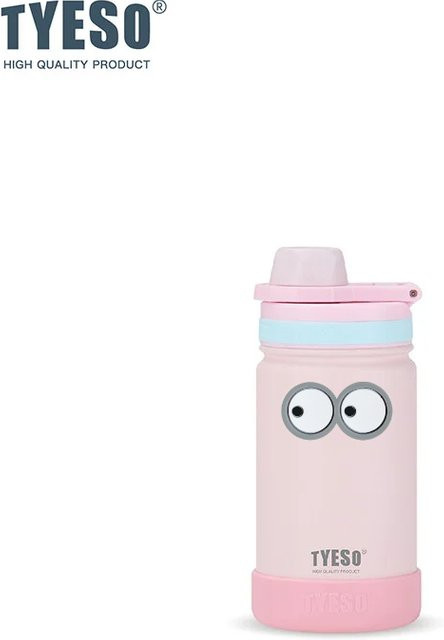 TYESO Outdoor-Sportflasche mit Silikonüberzug und Flip-Verschluss, Blau, 420 ml - Bild 1