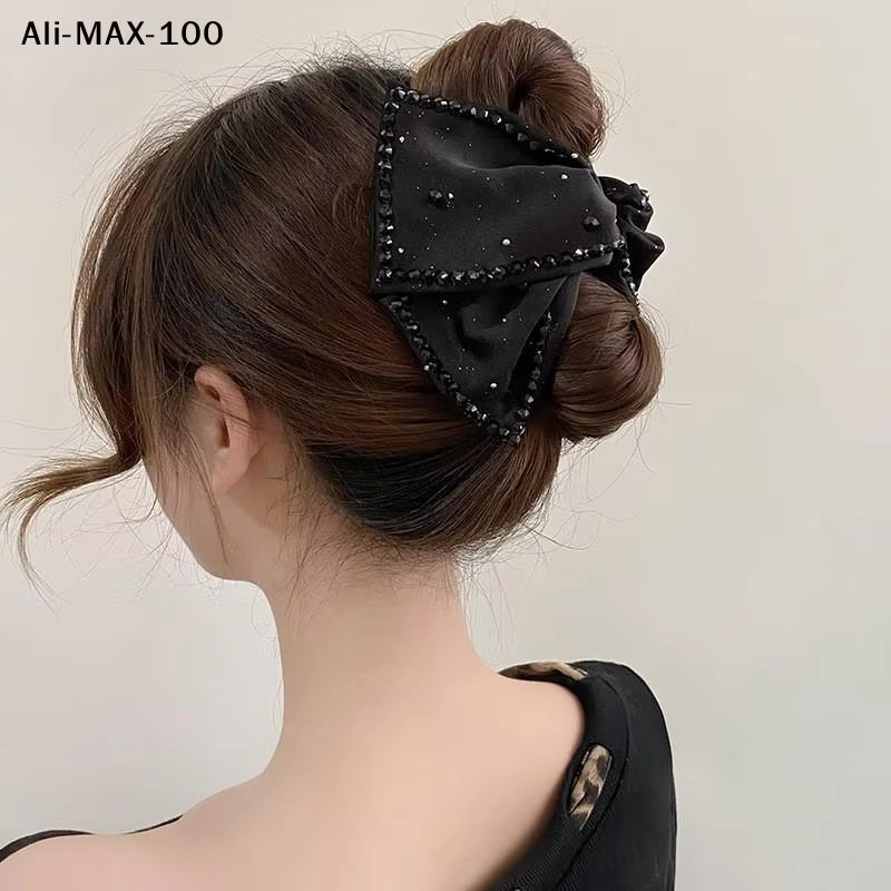 AyS Haarspange mit Strass-Schleife und Perlen, Damen - Bild 5