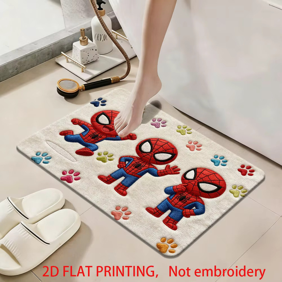 Beast Kingdom Marvel Spider-Man Bodenmatte aus Polyester, rutschfest und ultra-weich, Mehrfarbig, B x T: 60 x 60 cm - Bild 2