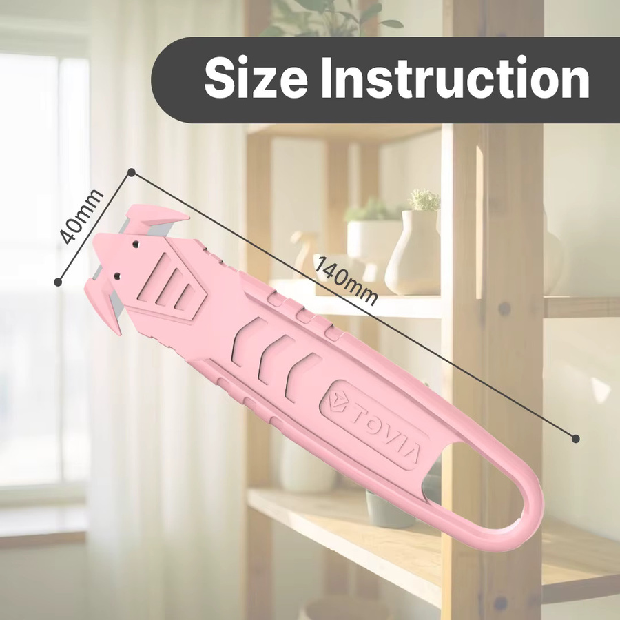 T TOVIA Sicherheits-Kartonmesser in Lila als Allzweck-Öffnermesser für Kartons, Pakete und Klebeband für Haus und Büro - Bild 4