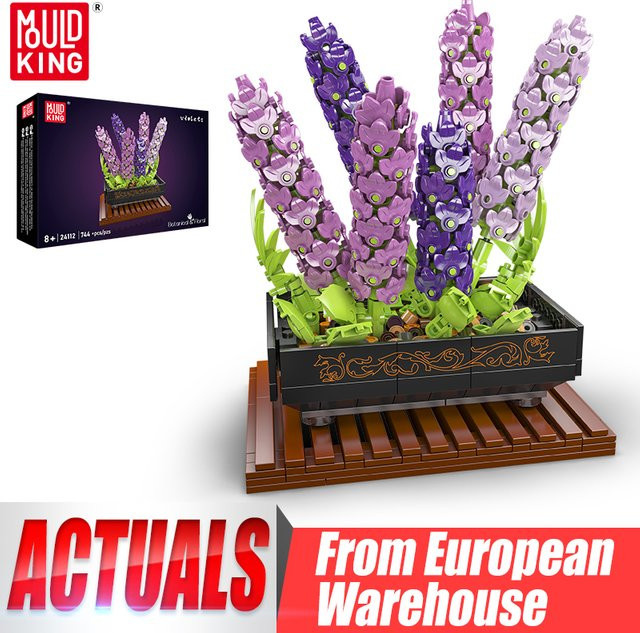 Mould King Blumenstrauß Veilchen, Baustein-Modell-Set, ab 8 Jahren - Bild 1