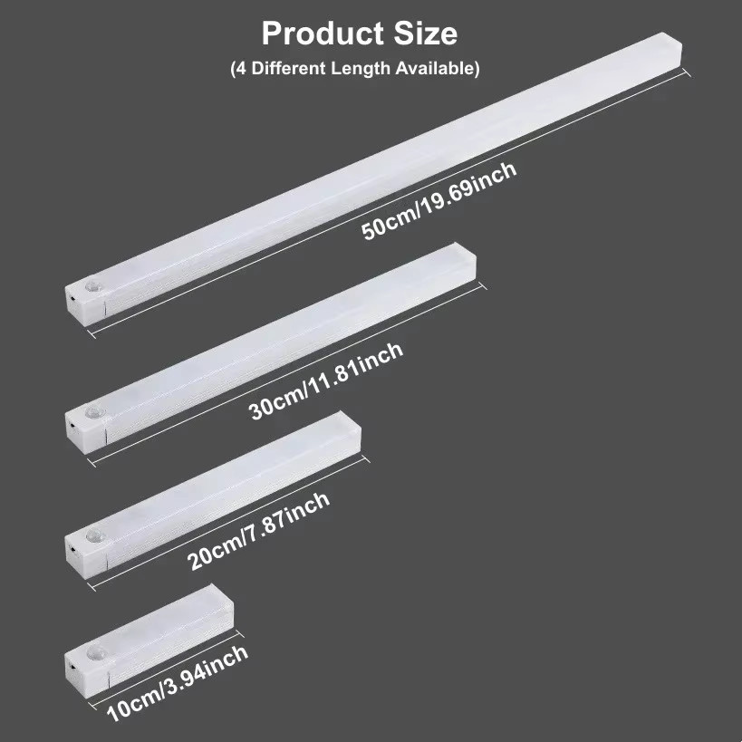ESMARTER LED Wandleuchte in Weiß mit Bewegungssensor, wiederaufladbare magnetische Schranklampe und Nachtlicht für Badezimmer und Möbel - Bild 2