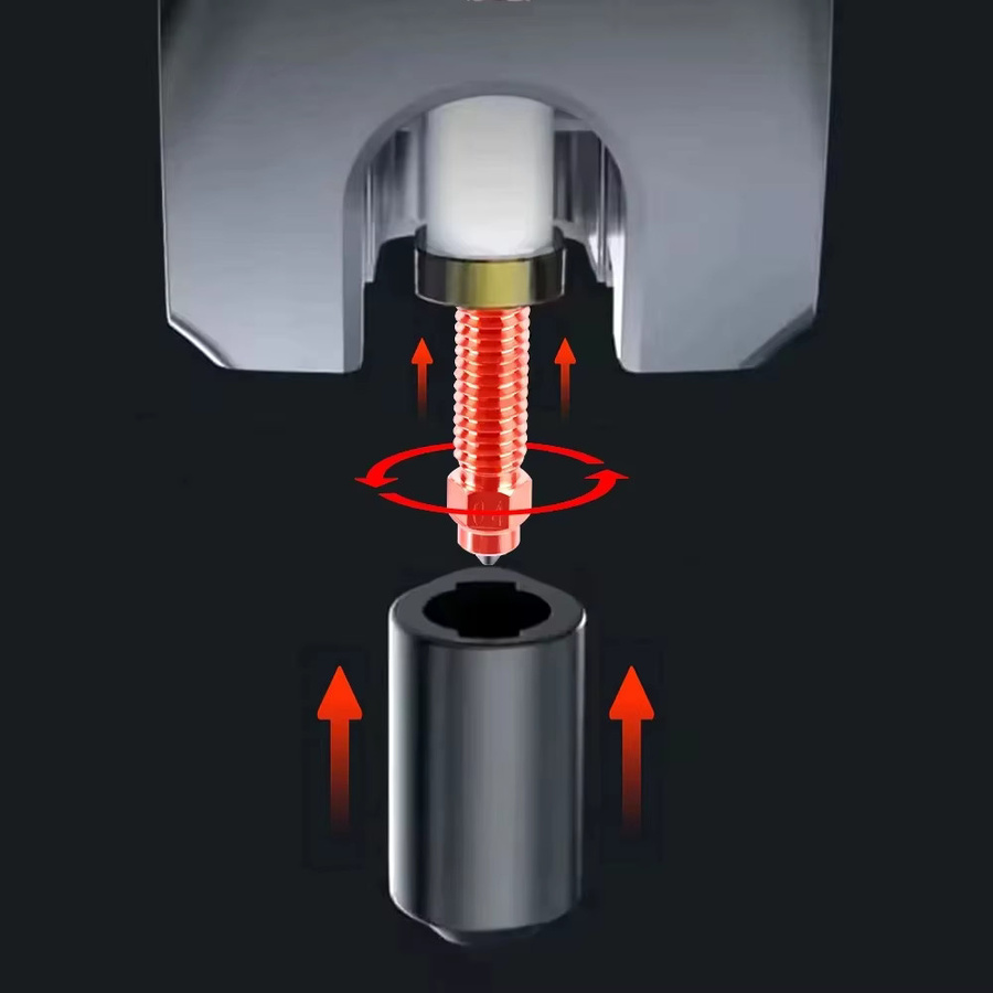 Creality Einhorn-Düse aus gehärtetem Stahl für K2, K2 Plus und K2 Pro, Ganzmetall-Schnellwechsel-Hi-Hotend-Upgrade, Farbe: Silber, Durchmesser: 0,2 mm oder 0,4 mm - Bild 2