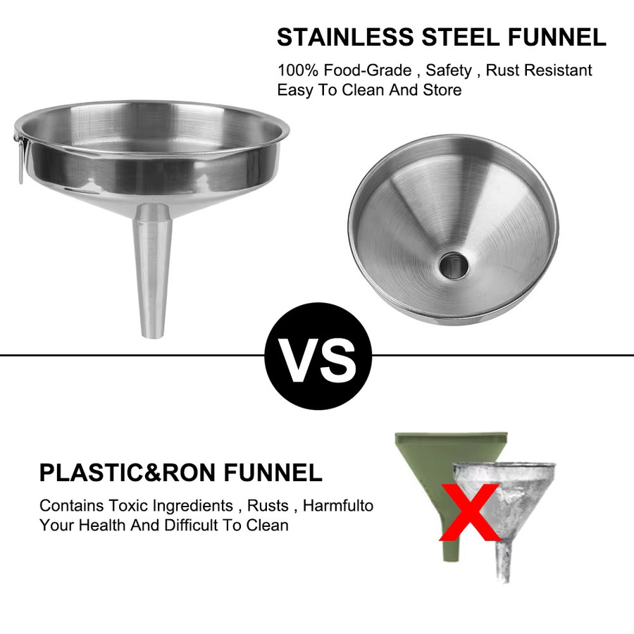 NICEYARD Metalltrichter aus Edelstahl in Silber für Einmachgläser und Flaschen - Bild 2