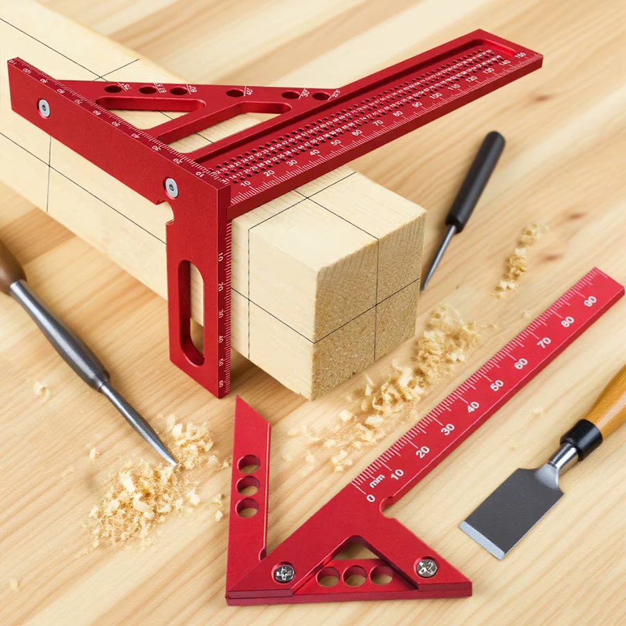 GDART Kombination aus Aluminium-Zentrierlineal und erweitertem dreieckigem Aluminiumlineal für die Holzbearbeitung - Bild 3