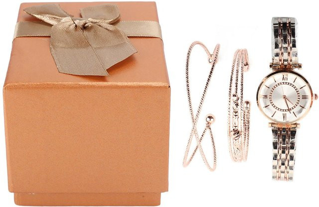Neoglint Schmuck-Set, Armbanduhr, Quarz, Silber, Damen - Bild 1