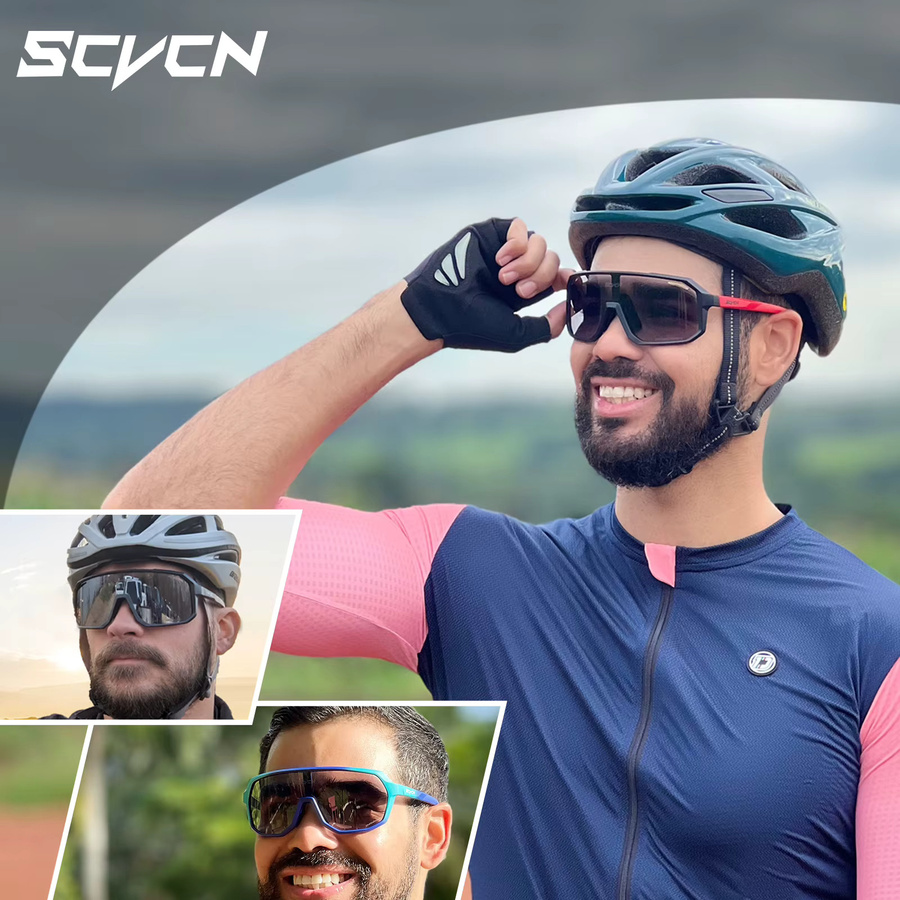SCVCN Photochrome Sonnenbrille, Vollrand, Black, Unisex, Kunststoff - Bild 2