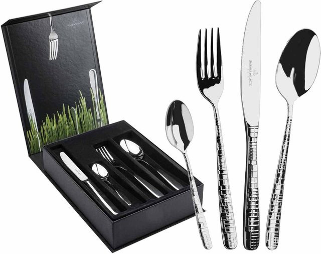 Picard & Wielpütz Tafelbesteck Frame 24er Set aus Edelstahl in Silber mit Besteckbox - Bild 1