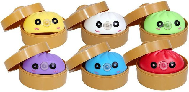 Blasen spuckende Teigtaschen-Glitzer-Teigtaschen-Squishy, 1-6 Stück, mit Box, Sensorisches Quetschspielzeug zur Stressbewältigung - Bild 1