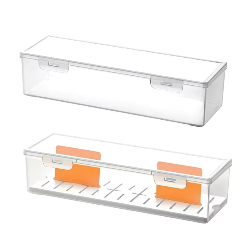 Durchsichtige Organizer-Box aus Kunststoff mit Unterteilung zur Aufbewahrung von Spielkarten, transparent - Bild 2