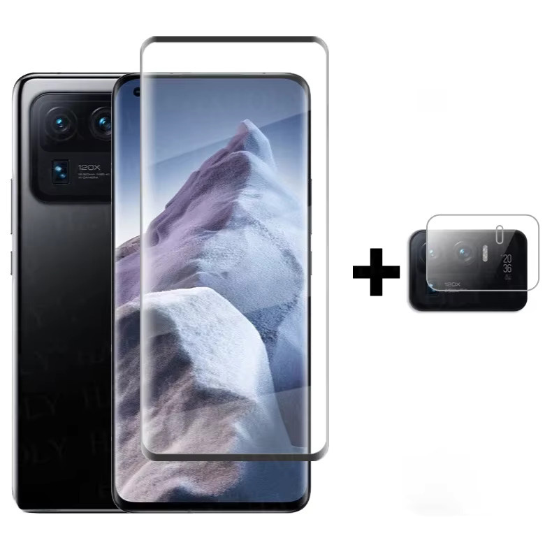 Xiaomi Mi 11 Ultra Displayschutz und Kameraobjektivfolie aus gehärtetem Glas, transparent - Bild 1