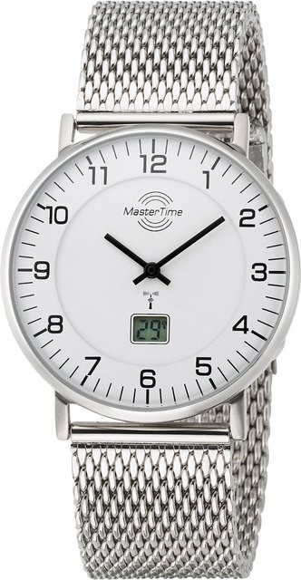 Master Time Herrenuhr, Quarz, Edelstahl, 42 mm, Weiß, 5 ATM - Bild 1
