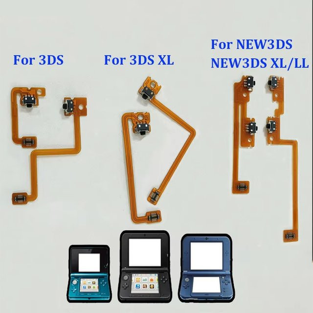 Nintendo Schultertasten Set mit Flexkabel für 3DS, 3DS XL, NEW 3DS und NEW 3DS XL LL in Orange - Bild 1