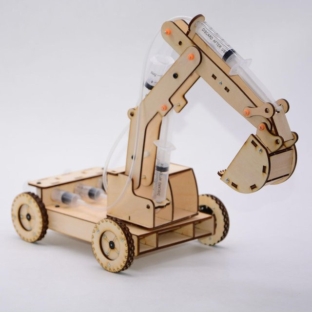 Fashnics Hydraulikbagger Holz Wissenschaftliches Experimentierkasten - Bild 1