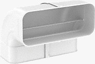 Miele DFK-BV 90 Flachkanalbogen vertikal in Weiß aus Kunststoff - Bild 1
