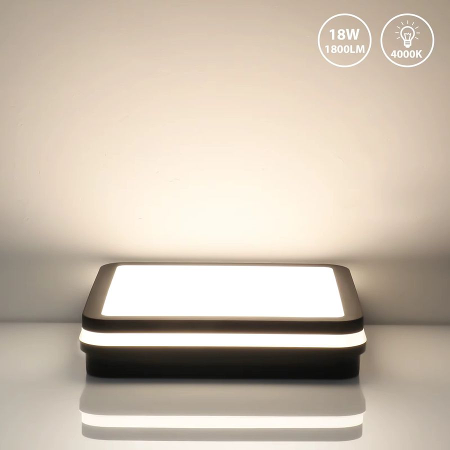 Oraymin LED-Deckenleuchte mit Bewegungsmelder, IP54, neutralweißes Licht, 4000 K, ideal für Flur, Balkon und Lagerung - Bild 4