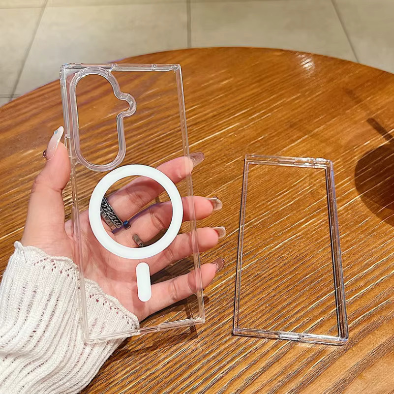 NUCWIN Transparente Magnetische Hülle für Samsung Galaxy Z Fold 7 mit kabelloser Ladefunktion aus PC und TPU - Bild 5