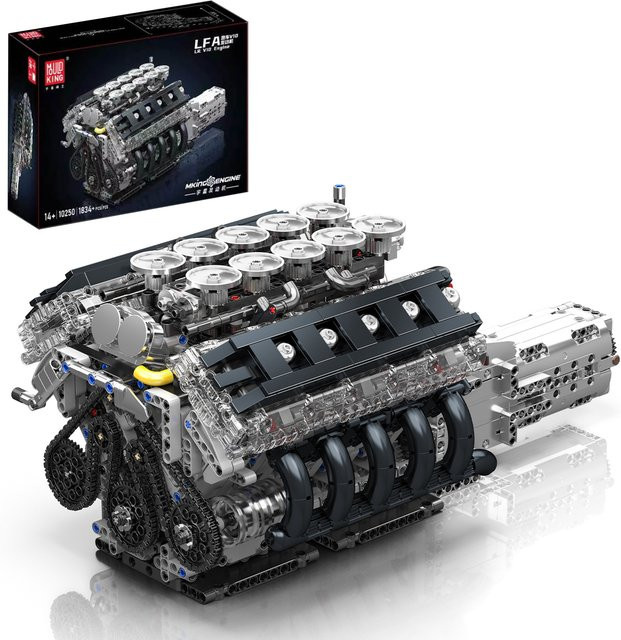 wishiot 10250 LF Sportwagen V10 Motor, Baustein, 1834 Teile, ab 14 Jahren - Bild 1