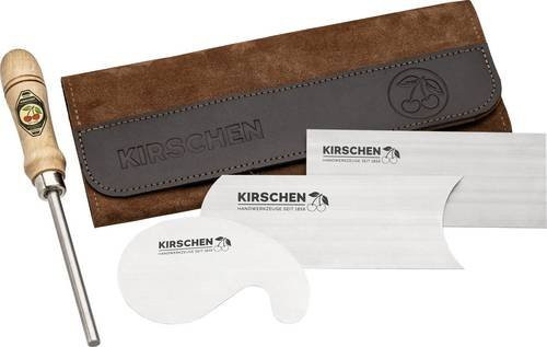 Kirschen Ziehklingensatz 4-teilig mit Ziehklingenstahl in Veloursleder-Tasche 3824001 - Bild 1