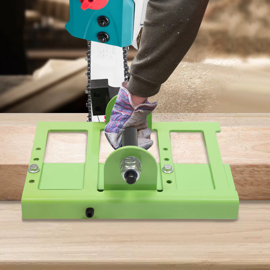 Bymaocar Mini-Kettensägen-Sägemühle in Grün, tragbarer Sägewerksaufsatz für Holzplanken und Bretter - Bild 3