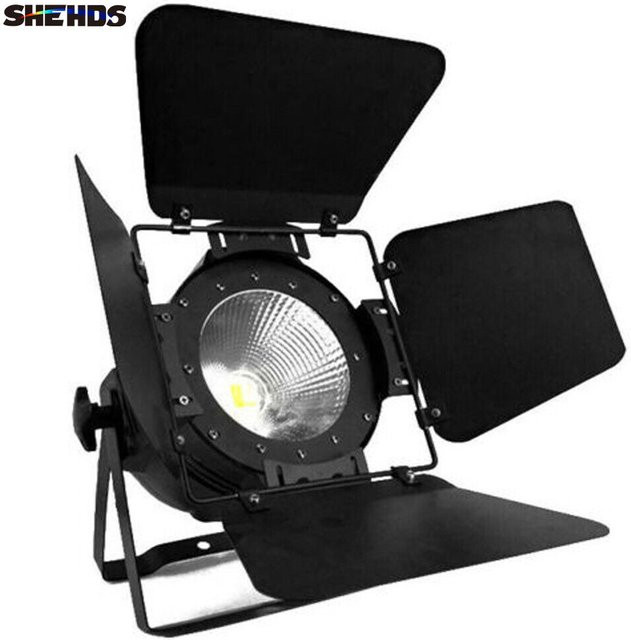 SHEHDS 200W 2in1 COB LED Par Scheinwerfer mit Scheunentür in Schwarz für Bühnenbeleuchtung, Disco, Hochzeit und Theater (Warmweiß und Kaltweiß) - Bild 1