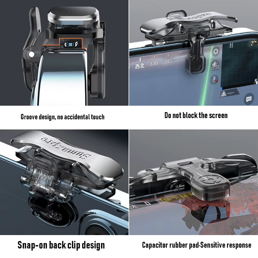APWIKOGER X8 Mobile Gaming Trigger für PUBG und Shooter mit 6-Finger-Steuerung und empfindlichen L1 R1 Tasten - Bild 5