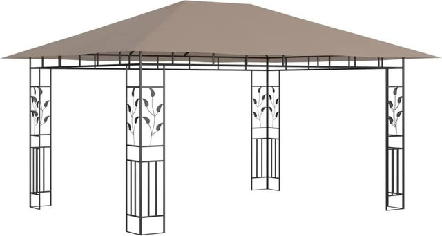 vidaXL Pavillon mit Moskitonetz in Taupe, B/T/H: 400 x 300 x 273 cm - Bild 1