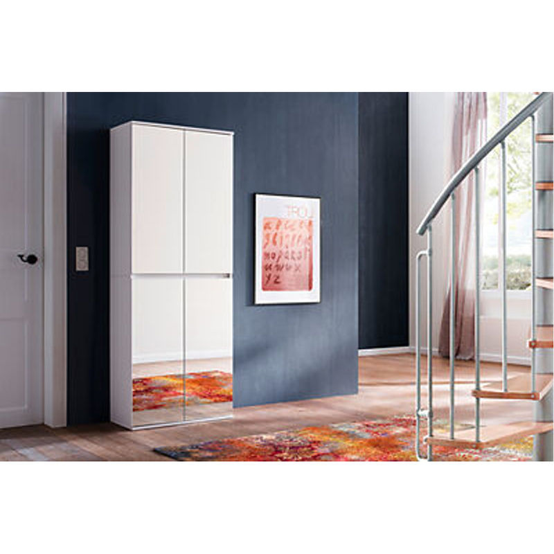 Trendteam Garderobenschrank Mirror in Weiß mit Spiegeltür, B/H/T: 74 x 191 x 34 cm - Bild 4