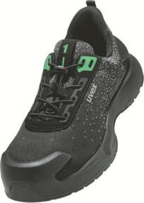 Uvex Halbschuhe 1 x-craft S1P Sicherheitsschuhe Schwarz Grün Größe 41 Weite 12 - Bild 1