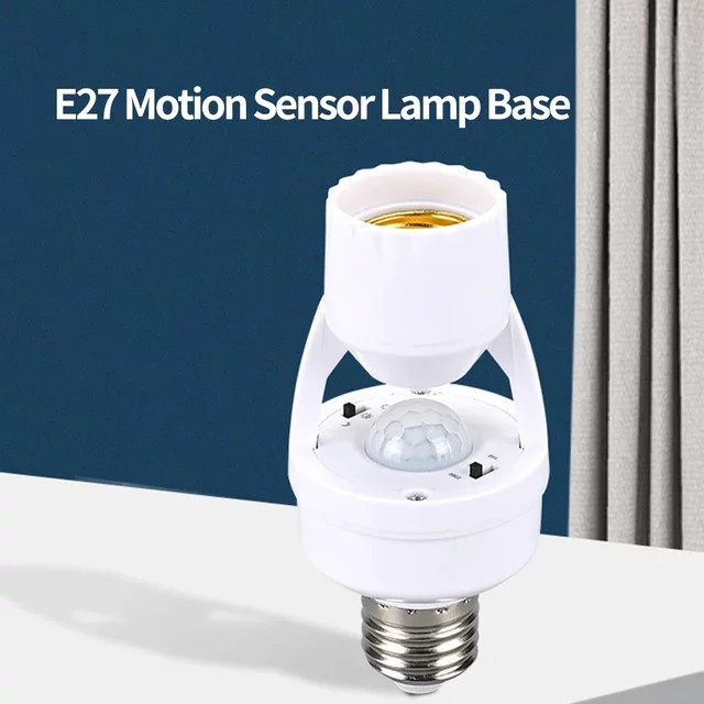 GGBEE Bewegungsmelder Lampenfassung E27 Adapter mit Infrarot Sensor für AC85-265V - Bild 1