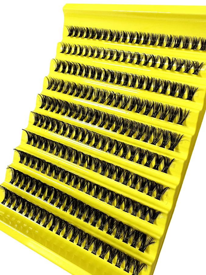 LYBCG Wimpernverlängerungsset, 200 Wimperncluster, D Curl, Black, Unisex - Bild 5
