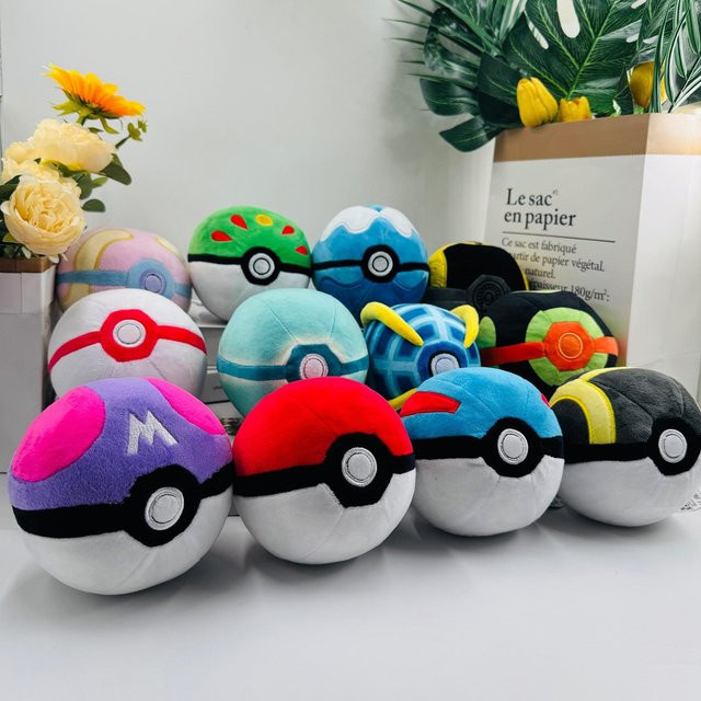Linyi toy Pokémon Poke Ball Plüschtier Schlüsselanhänger, 12cm, ab 14 Jahren - Bild 1