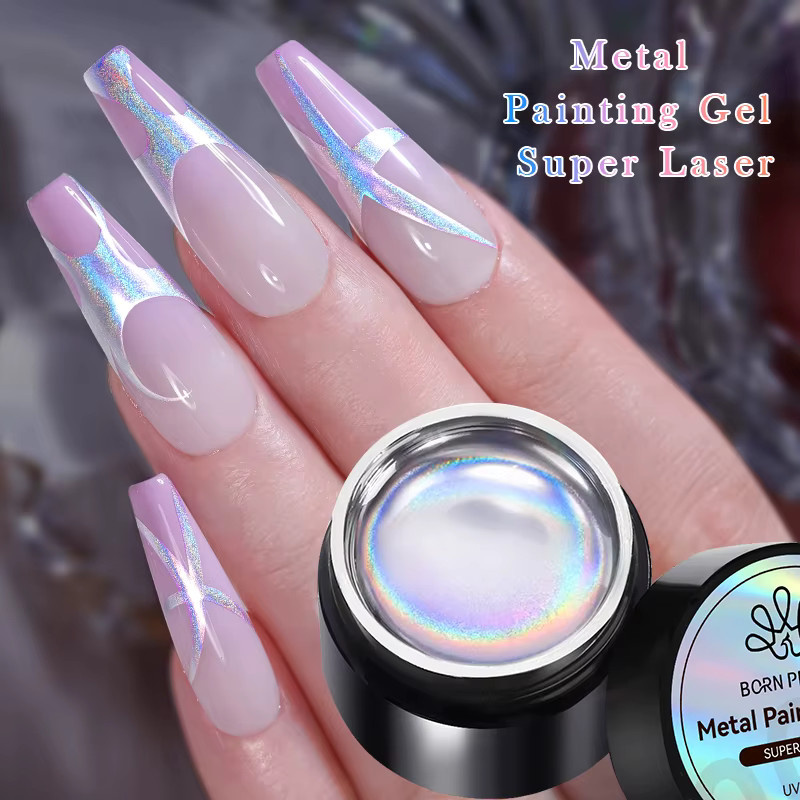 BORN PRETTY Nagellack, Silber, Metallic, 5 ml - Bild 3