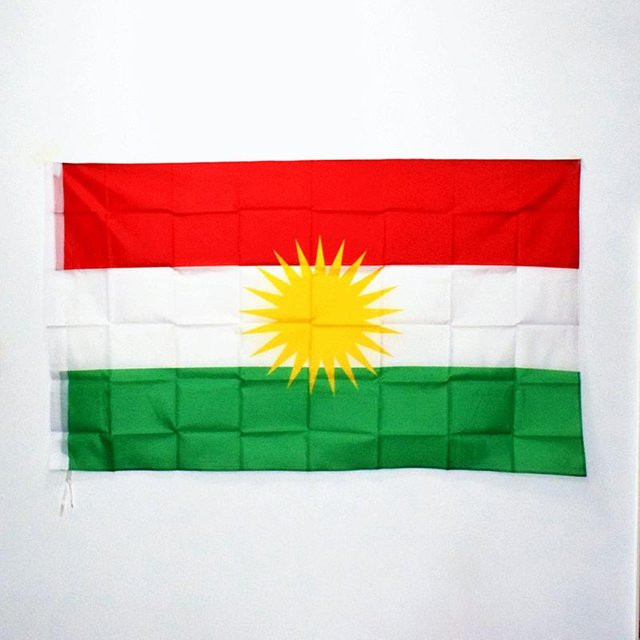 KaiTingu Kurdistan Flagge aus Polyester, B x H: 90 x 150 cm - Bild 1