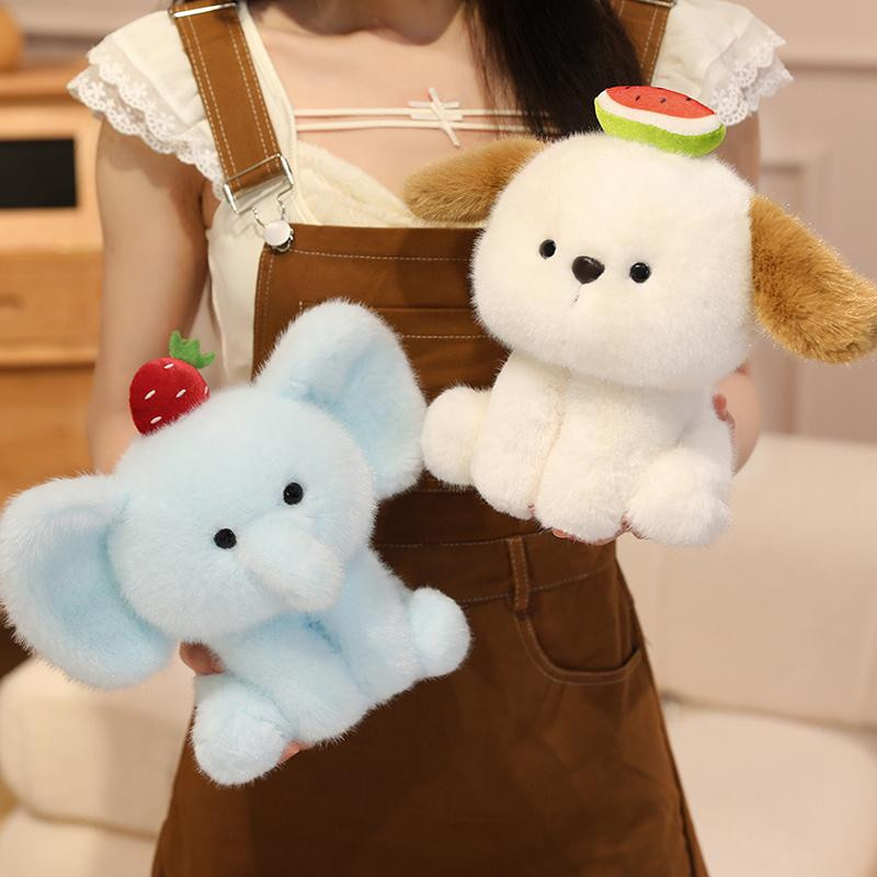 Süßer Mu Cheng Kuscheltier Plüsch Panda Elefant Bär Rinderhund 20cm - Bild 3