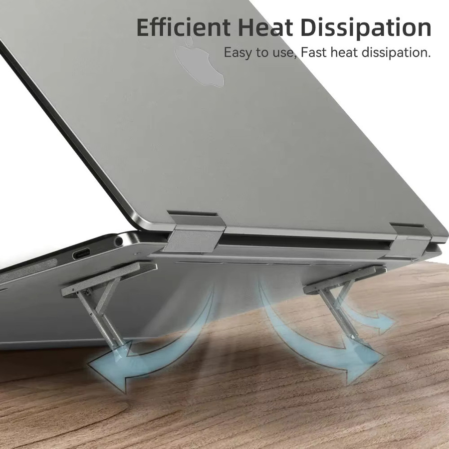 Hansong Tragbarer Laptop-Ständer aus Aluminiumlegierung, Mini-Klapphalter für MacBook und Notebook - Bild 5