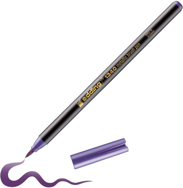 edding 1340 Pinselstift Metallic in Violett - Bild 1