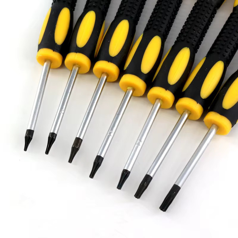 SiKO 7-teiliges Torx-Schraubendreher-Set in Gelb für die Demontage von Xbox 360 und PS3 PS4 Spielkonsolen (T3 T4 T5 T6 T7 T8 T10) - Bild 3