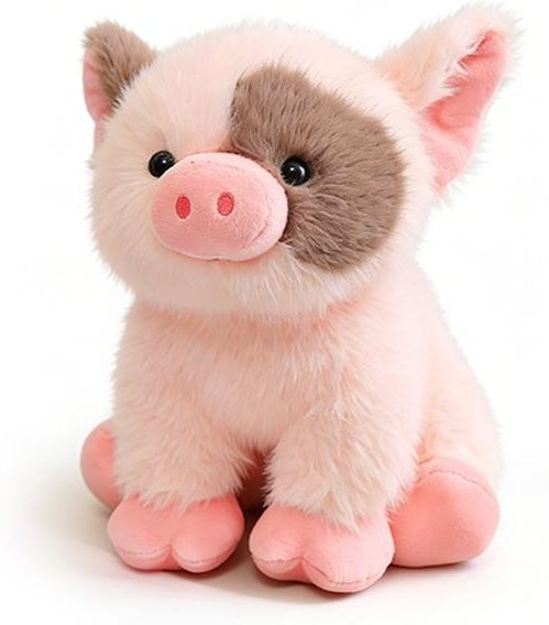 Rosa Weißes Schwein Plüschtier Puppe, 20cm, ab 14 Jahre - Bild 1