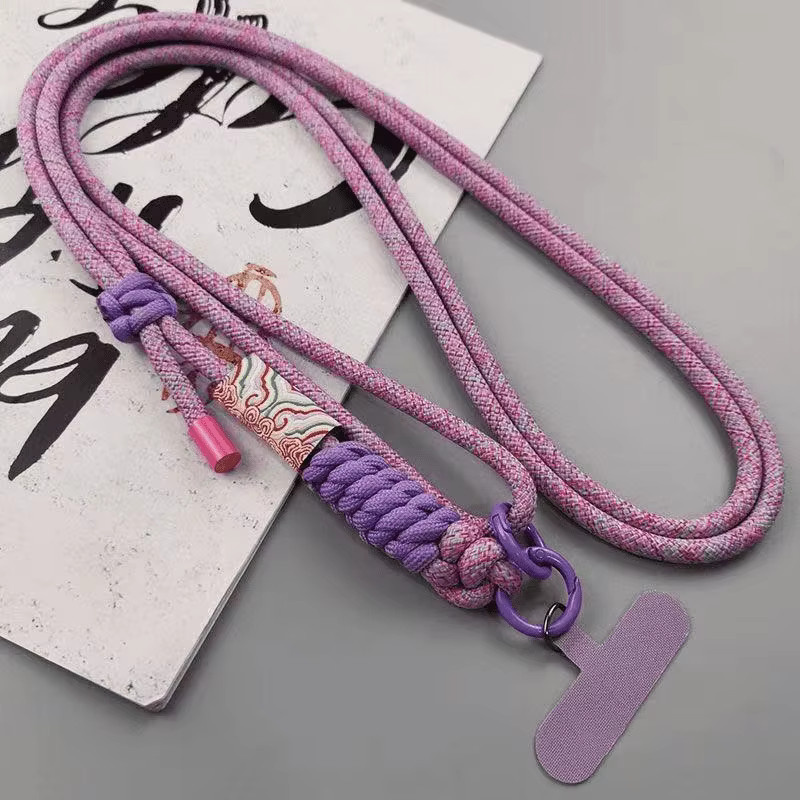 DOLANBIA Handy Lanyard Crossbody im chinesischen Stil, verstellbares Paar Handy-Trageband als Anti-Verlust-Seil in Grün und Blau - Bild 2