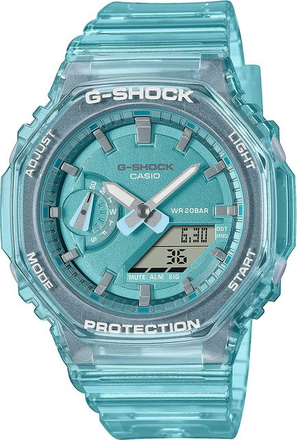 Casio G-Shock Armbanduhr, Quarz, Kunststoff, Blau, 43 mm, Unisex - Bild 1