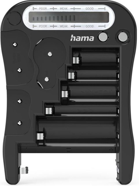 Hama Batterietester Universal-Messgerät für Akkus, Batterien und Knopfzellen in Schwarz - Bild 1