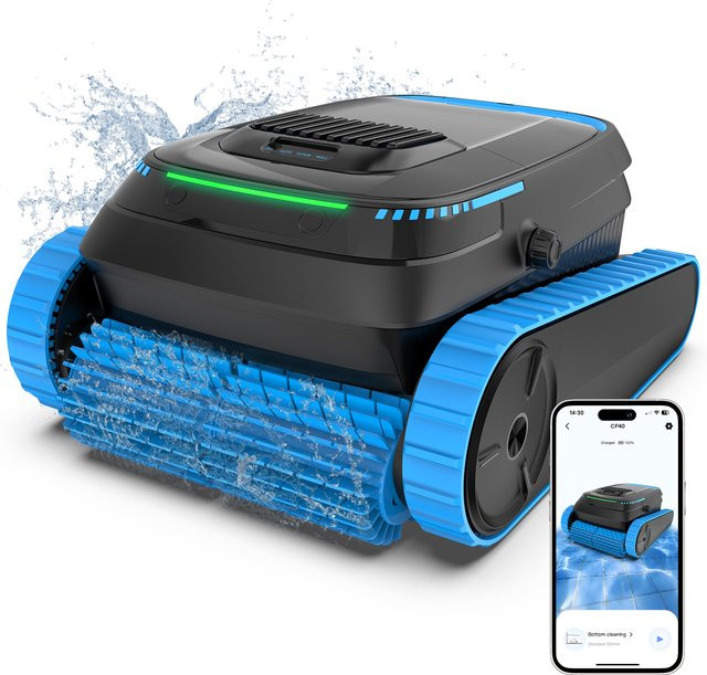 AIRROBO CP40 Poolroboter mit App-Steuerung, Smart Navigation für Wand- und Bodenreinigung, 45000PA Saugkraft, Schwarz - Bild 1